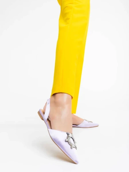 Pantofi dama mov din material textil Jenita
