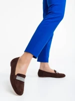 Mocasini dama maro din material textil Ibbie