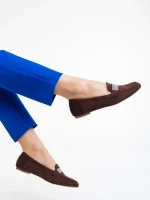 Mocasini dama maro din material textil Ibbie