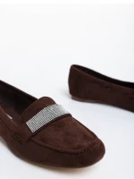 Mocasini dama maro din material textil Ibbie