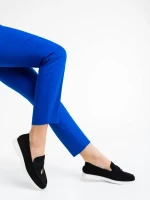 Mocasini dama negri din material textil Amberly