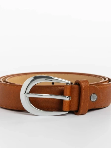 Curea dama camel din piele ecologica Caryl
