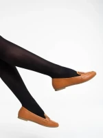 Mocasini dama camel din piele ecologica Kaylin