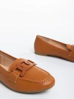 Mocasini dama camel din piele ecologica Kaylin