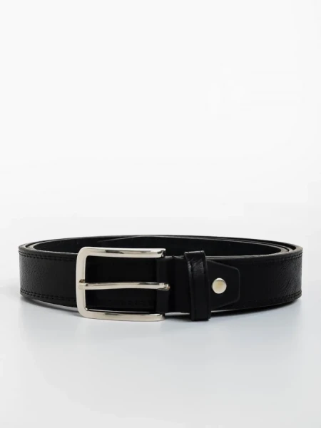 Curea barbati neagra din piele ecologica Lino