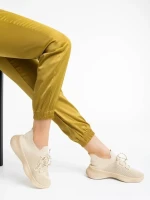 Pantofi sport dama bej din material textil Ramila