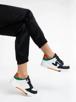 Pantofi sport dama negri din piele ecologica Ralanda