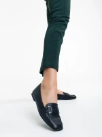 Mocasini dama negri din piele ecologica Riarna