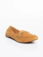 Mocasini dama camel din material textil Ritanya