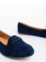Mocasini dama albastri din material textil Ritanya