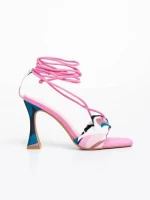 Sandale dama fucsia din material textil Shadia