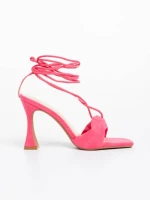 Sandale dama roz din material textil Shadia