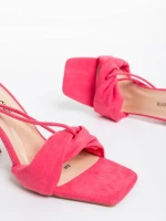 Sandale dama roz din material textil Shadia