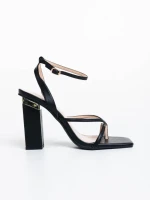 Sandale dama negre din piele ecologica Sandora