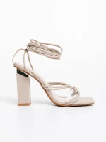 Sandale dama bej din piele ecologica Syrena