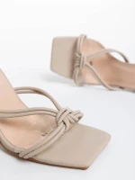 Sandale dama bej din piele ecologica Syrena