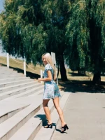 Saboti dama negri din piele ecologica Sabira