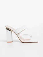 Saboti dama albi din piele ecologica Sabira