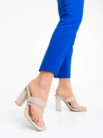 Saboti dama bej din piele ecologica Sabira