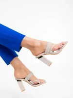 Saboti dama bej din piele ecologica Sabira