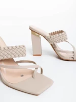 Saboti dama bej din piele ecologica Sabira