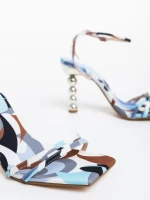 Sandale dama albastre din piele ecologica Sheera