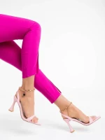 Sandale dama roz din piele ecologica Soriya