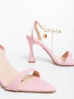 Sandale dama roz din piele ecologica Soriya