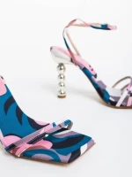 Sandale dama roz din piele ecologica Sheera