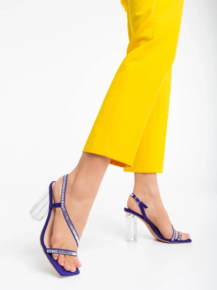 Sandale dama mov din material textil Shakia