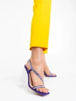 Sandale dama mov din material textil Shakia