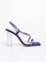 Sandale dama mov din material textil Shakia