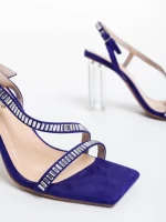 Sandale dama mov din material textil Shakia