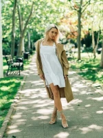 Sandale dama bej din piele ecologica Shantaya