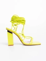 Sandale dama galbene din piele ecologica Shantaya