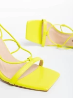 Sandale dama galbene din piele ecologica Shantaya