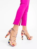 Sandale dama galbene din material textil Shalini