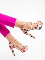 Sandale dama galbene din material textil Shalini