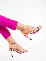 Sandale dama galbene din material textil Saamia