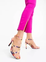 Sandale dama galbene din material textil Saamia