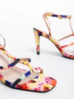 Sandale dama galbene din material textil Saamia