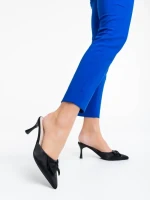 Saboti dama negri din material textil Shenay