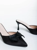 Saboti dama negri din material textil Shenay