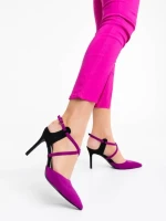 Pantofi dama mov din material textil Saleena