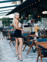 Sandale dama aurii din material textil Tressa