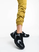 Pantofi sport dama negri din material textil Dunya