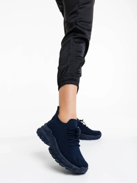 Pantofi sport dama albastri din material textil Donia