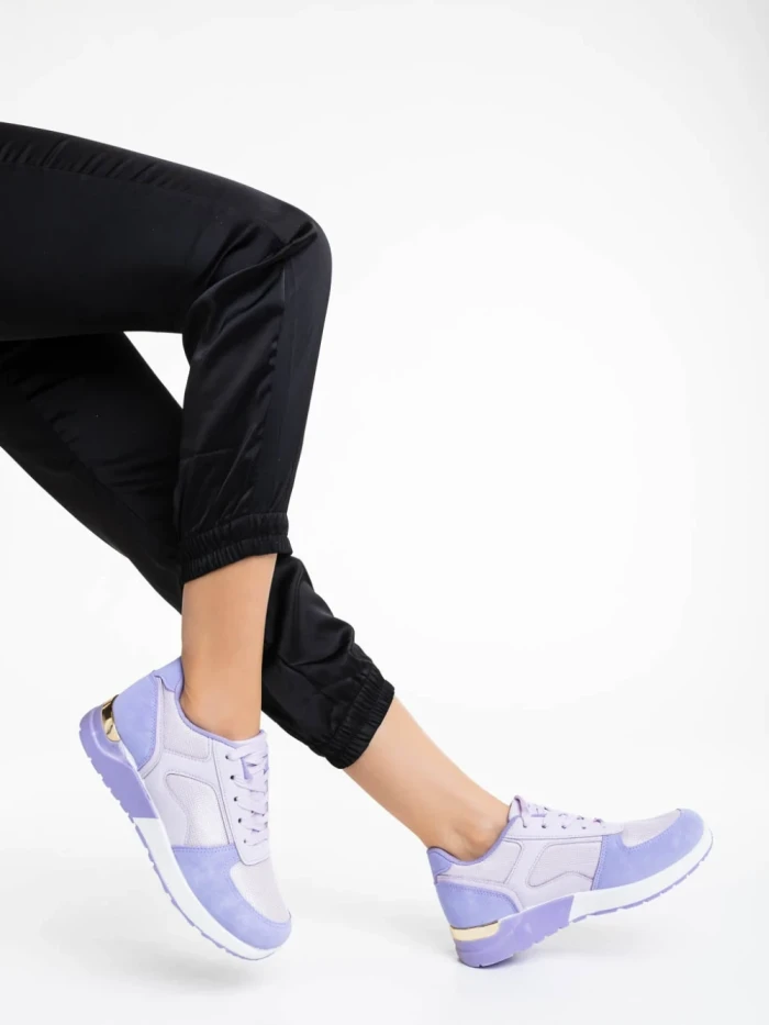 Pantofi sport dama mov din material textil Laraine