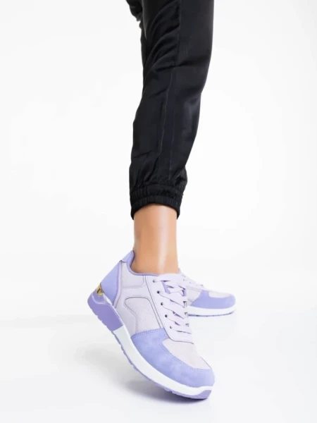 Pantofi sport dama mov din material textil Laraine