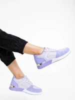 Pantofi sport dama mov din material textil Laraine